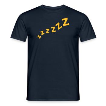 Schlafen - Männer T-Shirt - Navy - Vorne - AI Model Male 178 light (178cm)