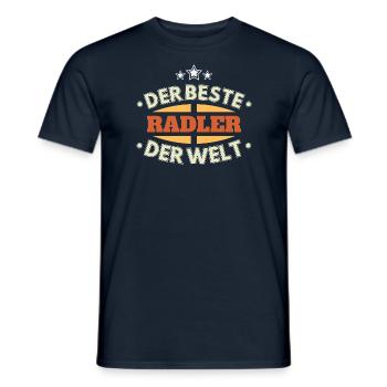 Der Beste Radler der Welt - Männer T-Shirt - Navy - Vorne - AI Model Male 178 light (178cm)