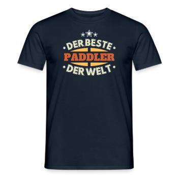 Der Beste Paddler der Welt - Männer T-Shirt - Navy - Vorne - AI Model Male 178 light (178cm)