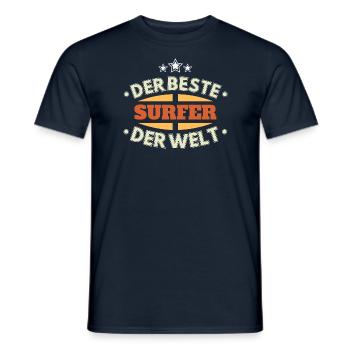 Der Beste Surfer der Welt - Männer T-Shirt - Navy - Vorne - AI Model Male 178 light (178cm)