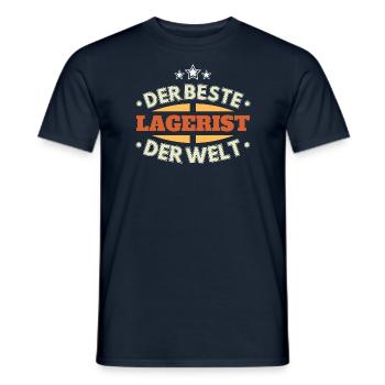 Der Beste Lagerist der Welt - Männer T-Shirt - Navy - Vorne - AI Model Male 178 light (178cm)