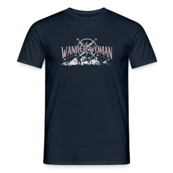Randonnée Femme Randonnée Randonnée Femmes - T-shirt homme - marine - Devant - AI Model Male 178 light (178cm)