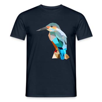 Kingfisher Kingfisher bird Polygon Shirt Mask Mug - Men's T-Shirt - navy - Front - AI Model Male 178 light (178cm)