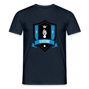 Gendarme / Gendarmerie - T-shirt homme - marine - Devant - AI Model Male 178 light (178cm)