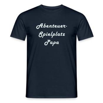 Abenteuerspielplatz Papa (Hell) - Männer T-Shirt - Navy - Vorne - AI Model Male 178 light (178cm)