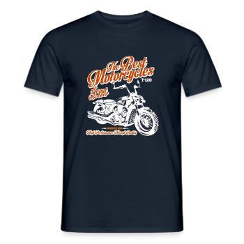 the best motorcycles scout bobber - Men's T-Shirt - navy - Front - AI Model Male 178 light (178cm)