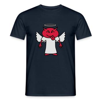 Cheeky Devil Angel - Men's T-Shirt - navy - Front - AI Model Male 178 light (178cm)