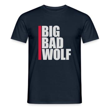 big bad wolf quote - Men's T-Shirt - navy - Front - AI Model Male 178 light (178cm)