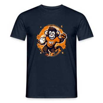 Mako le singe rugbyman - T-shirt homme - marine - Devant - AI Model Male 178 light (178cm)