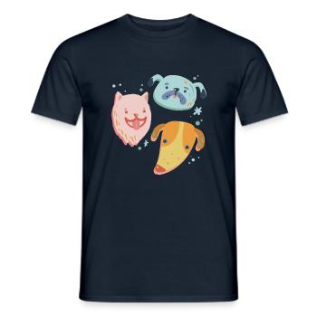 Hund - Männer T-Shirt - Navy - Vorne - AI Model Male 178 light (178cm)