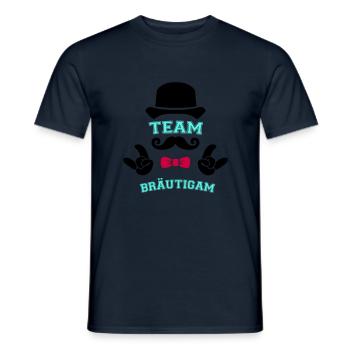 Team Groom - Men's T-Shirt - navy - Front - AI Model Male 178 light (178cm)
