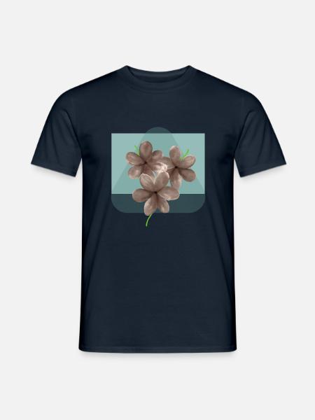 blumige Blumenblüte - Männer T-Shirt - Navy