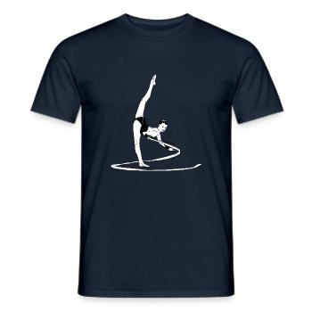 Rhythmic gymnastics - Band - Gymnastics - Men's T-Shirt - navy - Front - AI Model Male 178 light (178cm)