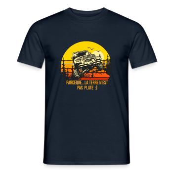 4X4 rétro rando 4X4 - T-shirt homme - marine - Devant - AI Model Male 178 light (178cm)