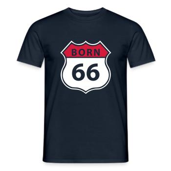 BORN 66 - Männer T-Shirt - Navy - Vorne - AI Model Male 178 light (178cm)