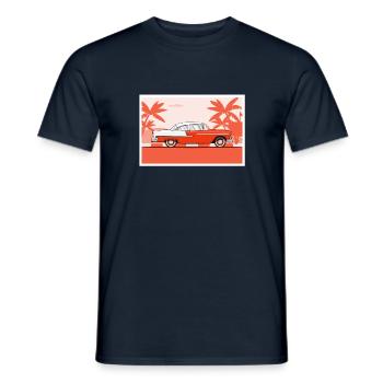 Vintage Car Red - Men's T-Shirt - navy - Front - AI Model Male 178 light (178cm)