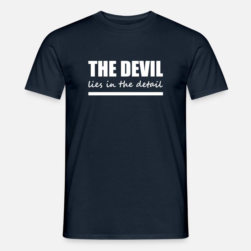 Devil - Denglisch - Spruch - lustig - Männer T-Shirt - Navy