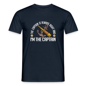The captain is always right | I am the captain - Men's T-Shirt - navy - Front - AI Model Male 178 light (178cm)