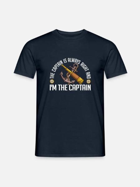 Le capitaine a toujours raison | Je suis le capitaine - T-shirt homme - marine
