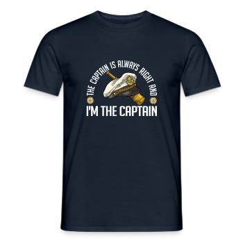 The captain is always right | I am the captain - Men's T-Shirt - navy - Front - AI Model Male 178 light (178cm)