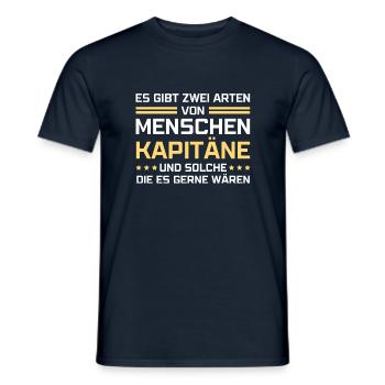 Es gibt zwei Arten von Menschen - Kapitäne - Männer T-Shirt - Navy - Vorne - AI Model Male 178 light (178cm)