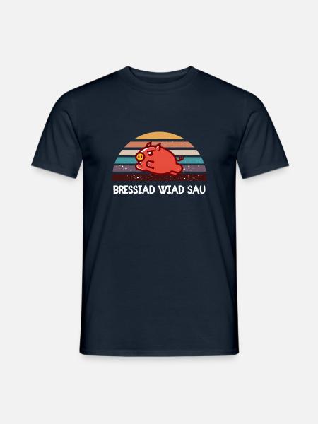Bressiad wiad sau - bayerischer Spruch - Männer T-Shirt - Navy