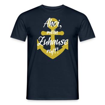 Ahoi mein zuhause ruft - Männer T-Shirt - Navy - Vorne - AI Model Male 178 light (178cm)