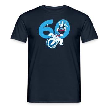 Asterix & Obelix 60th Birthday Design - Men's T-Shirt - navy - Front - AI Model Male 178 light (178cm)