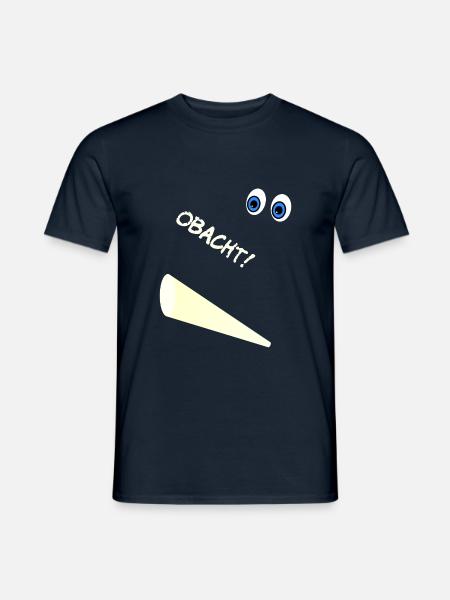 Obacht mit Taschenlampe - Männer T-Shirt - Navy