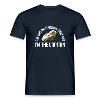 The captain is always right | I am the captain - Men's T-Shirt - navy - Front - AI Model Male 178 light (178cm)