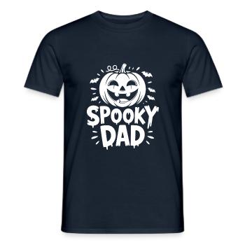 Spooky Dad Dad's Halloween Shirt Laughing Pumpkin - Men's T-Shirt - navy - Front - AI Model Male 178 light (178cm)
