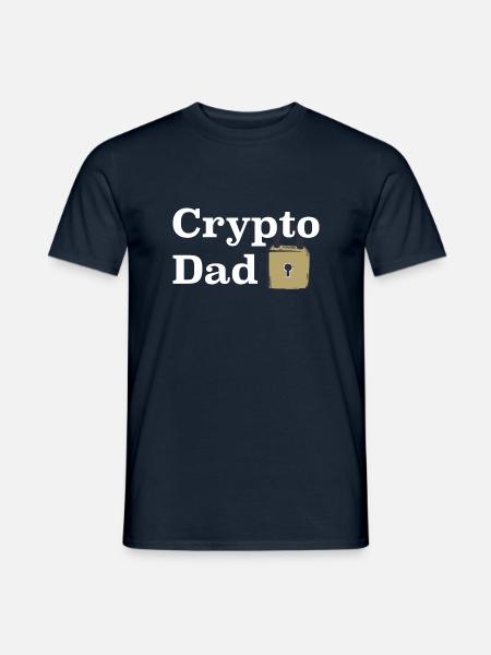 Crypto Dad Crypto Currency Father Bitcoin Fan Geek - Männer T-Shirt - Navy