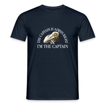 The captain is always right | I am the captain - Men's T-Shirt - navy - Front - AI Model Male 178 light (178cm)