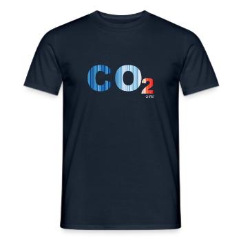 CO2 - Men's T-Shirt - navy - Front - AI Model Male 178 light (178cm)