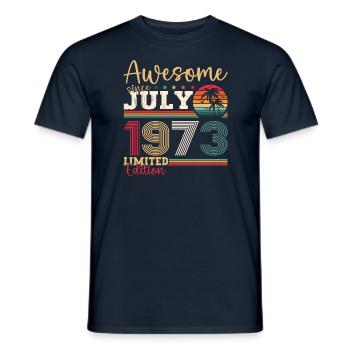 Awesome since July 1973 49th birthday Men's Fun - Men's T-Shirt - navy - Front - AI Model Male 178 light (178cm)
