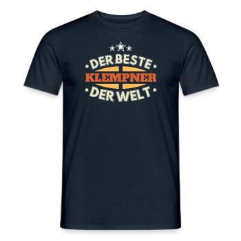 Der Beste Klempner der Welt - Männer T-Shirt - Navy - Vorne - AI Model Male 178 light (178cm)