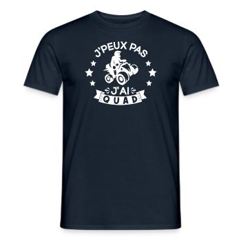 J'Peux Pas J'ai Quad Cadeau Motard Fan de Quad - T-shirt homme - marine - Devant - AI Model Male 178 light (178cm)