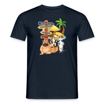 where are you going - Men's T-Shirt - navy - Front - AI Model Male 178 light (178cm)