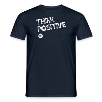 Supersoul Mindstyle Design "THINK POSITIVE" - Männer T-Shirt - Navy - Vorne - AI Model Male 178 light (178cm)