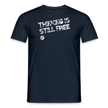 Supersoul Mindstyle Design THINKING EST TOUJOURS GRATUIT - T-shirt homme - marine - Devant - AI Model Male 178 light (178cm)