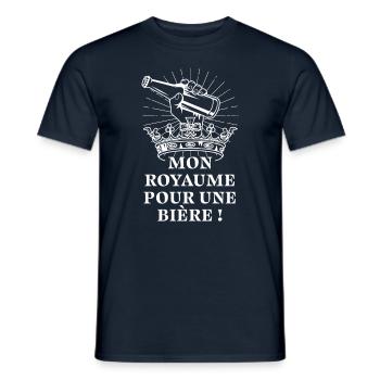 MON ROYAUME POUR UN BIÈRE - T-shirt homme - marine - Devant - AI Model Male 178 light (178cm)