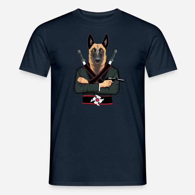 Malinois Ninja - Männer T-Shirt - Navy