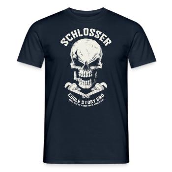 Schlosser - Männer T-Shirt - Navy - Vorne - AI Model Male 178 light (178cm)