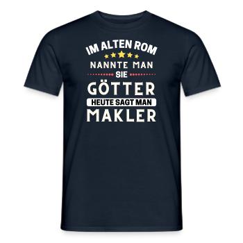 Dans la Rome antique, ils étaient des dieux. Le courtier d’aujourd’hui - T-shirt homme - marine - Devant - AI Model Male 178 light (178cm)