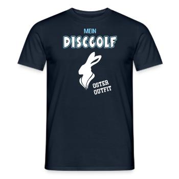 Discgolf Oster Outfit Discgolfspieler Ostern - Männer T-Shirt - Navy - Vorne - AI Model Male 178 light (178cm)