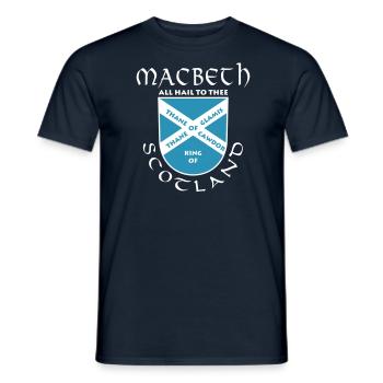 Scotland Macbeth - Men's T-Shirt - navy - Front - AI Model Male 178 light (178cm)