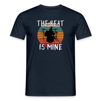 The Beat Is Mine Drum Set - Funny Drummer Gifts - Men's T-Shirt - navy - Front - AI Model Male 178 light (178cm)