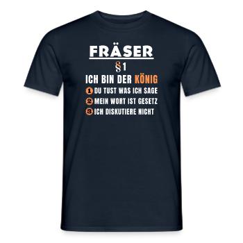 Cutter cadeau - je suis le roi - T-shirt homme - marine - Devant - AI Model Male 178 light (178cm)