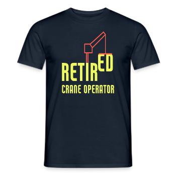 Retired Crane Operator Heavy Equipment Operator - Männer T-Shirt - Navy - Vorne - AI Model Male 178 light (178cm)