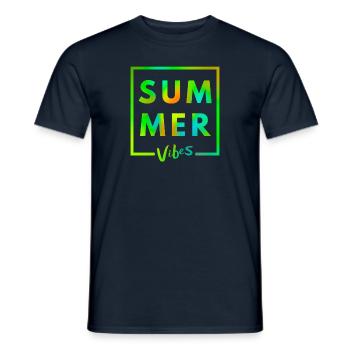 Summer Vibes - Men's T-Shirt - navy - Front - AI Model Male 178 light (178cm)